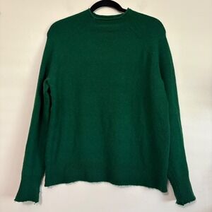 J.Crew Emerald Green rollneck  Crewneck wool blend Sweater Small Pullover